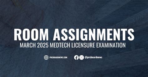 www.prc.gov.ph room assignment 2023|MTLE ROOM ASSIGNMENTS: March 2023 MedTech .